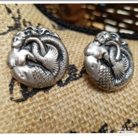 Vintage Jewelry - Vintage Mermaid earrings